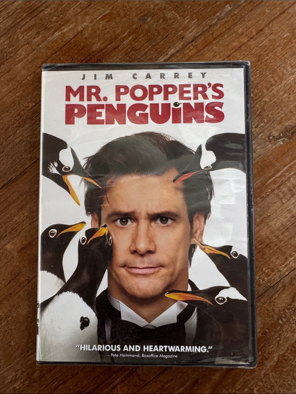 Mr. Popper's Penguins DVD - Jim Carrey, Black & White Cover